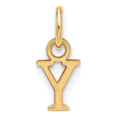 10K Yellow Gold Cut-Out Letter Y Charm – view 5