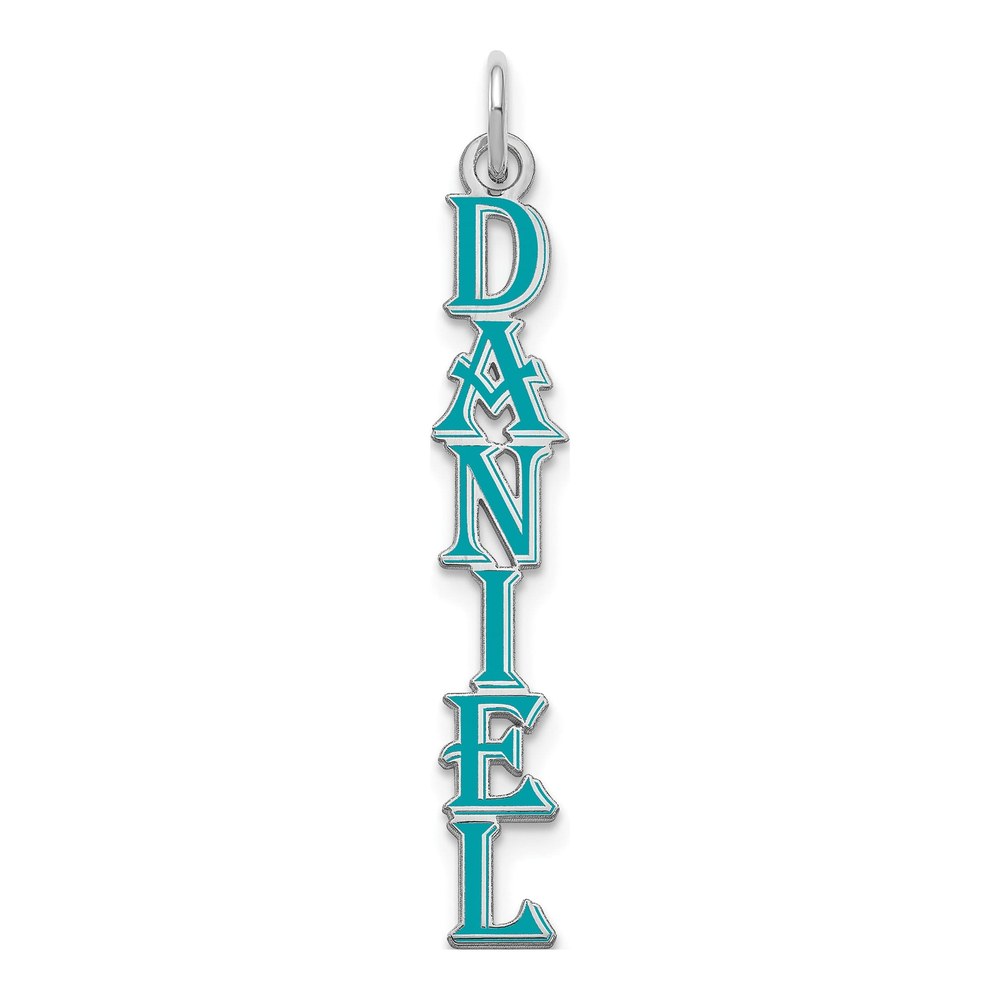 10K White Gold Personalized Name Plate Charm