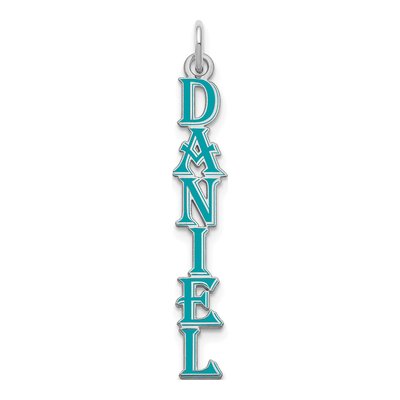10K White Gold Personalized Name Plate Charm