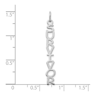 10K White Gold Personalized Name Plate Charm – view 3