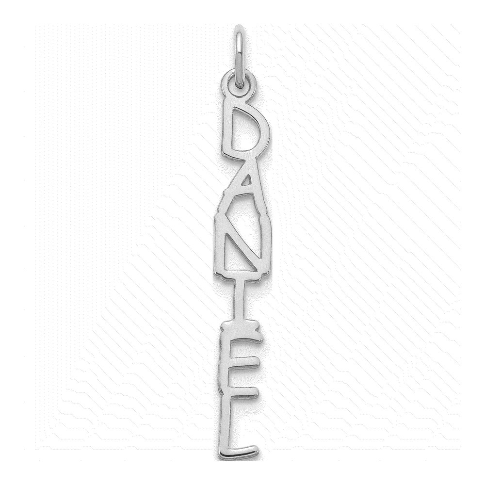 10K White Gold Personalized Name Plate Charm