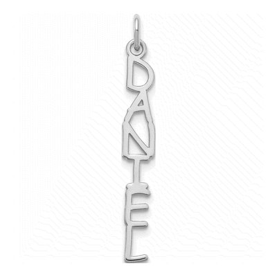 10K White Gold Personalized Name Plate Charm