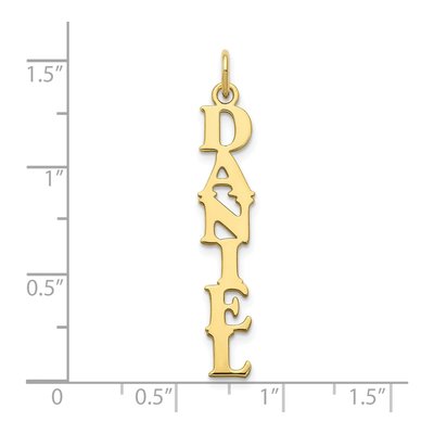 10K Yellow Gold Personalized Name Plate Charm – view 3