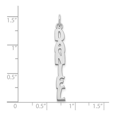 10K White Gold Personalized Name Plate Charm – view 2
