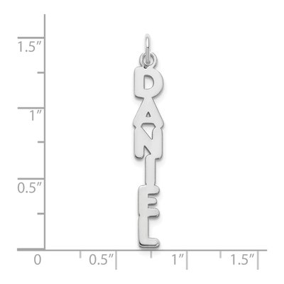 10K White Gold Personalized Name Plate Charm – view 2