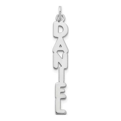 10K White Gold Personalized Name Plate Charm