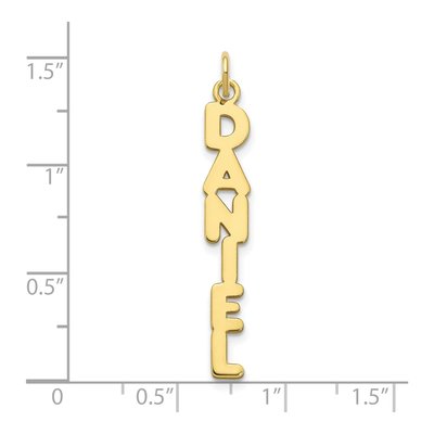 10K Yellow Gold Personalized Name Plate Charm – view 2