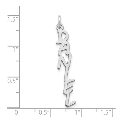 10K White Gold Personalized Name Plate Charm – view 2