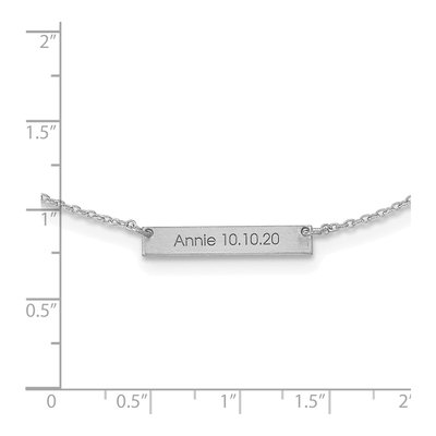 10K White Gold Personalized 1-Station Necklace – view 2