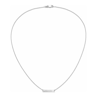 10K White Gold Personalized 1-Station Necklace – view 4