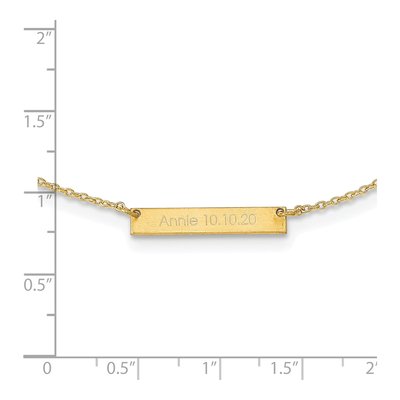 10K Yellow Gold Personalized 1-Station Necklace – view 2