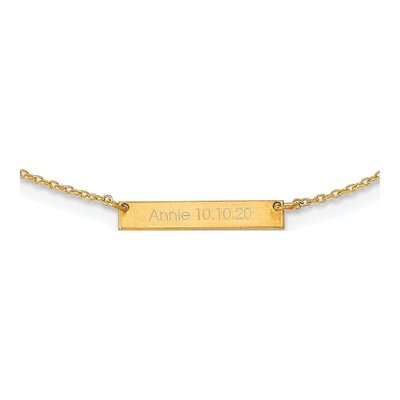 10K Yellow Gold Personalized 1-Station Necklace