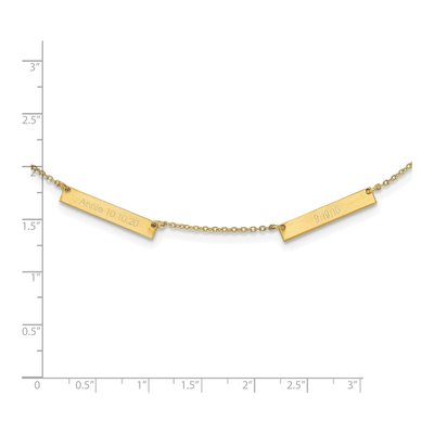 10K Yellow Gold 2-Station Personalized Necklace – view 2