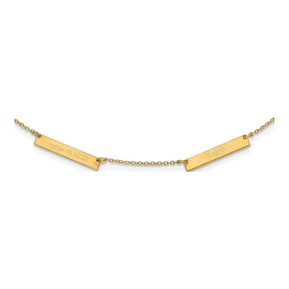 10K Yellow Gold 2-Station Personalized Necklace
