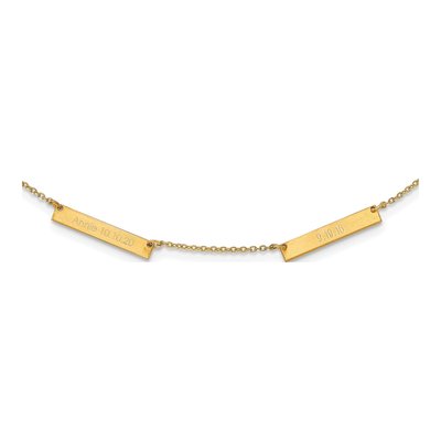 10K Yellow Gold 2-Station Personalized Necklace