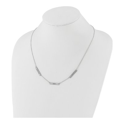 10K White Gold 3-Station Personalized Necklace – view 3