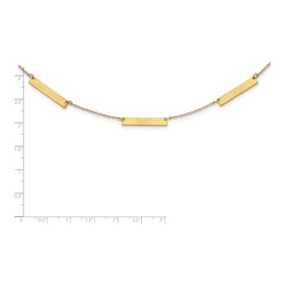 10K Yellow Gold 3-Station Necklace – view 2