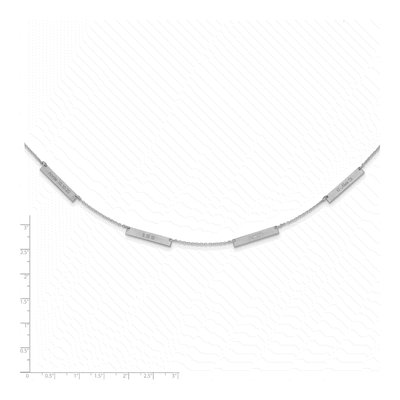 10K White Gold Personalized 4-Station Necklace – view 2