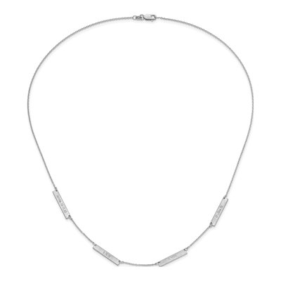 10K White Gold Personalized 4-Station Necklace – view 4