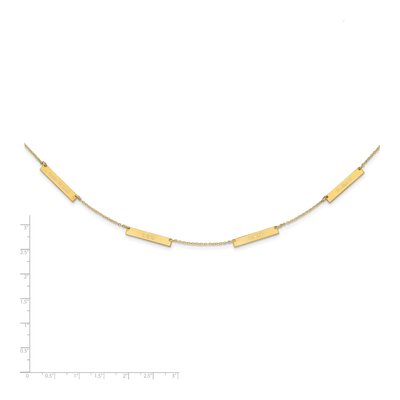 10K Yellow Gold 4-Station Personalized Necklace – view 2