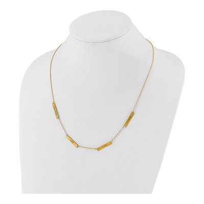 10K Yellow Gold 4-Station Personalized Necklace – view 3