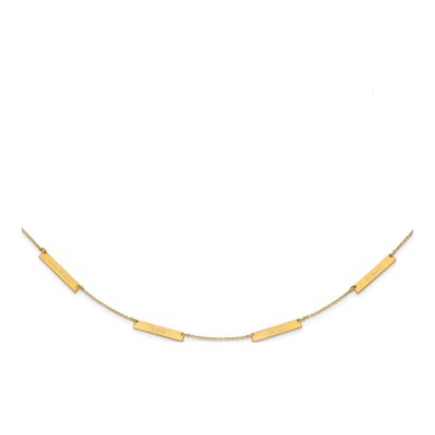 10K Yellow Gold 4-Station Personalized Necklace
