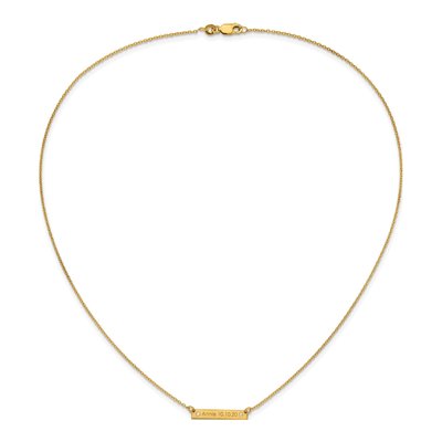 10K Yellow Gold Diamond Station Necklace – view 4