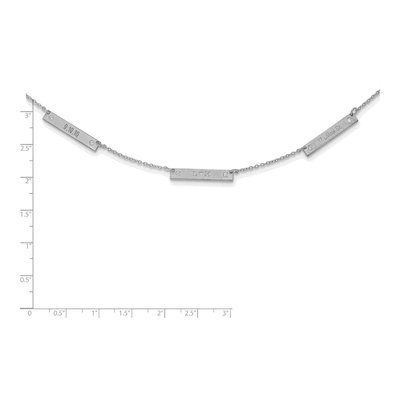 10K White Gold 0.09 ct tw Diamond 3-Station Necklace – view 2