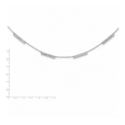 10K White Gold 1/8 ct tw Diamond 4-Station Necklace – view 2