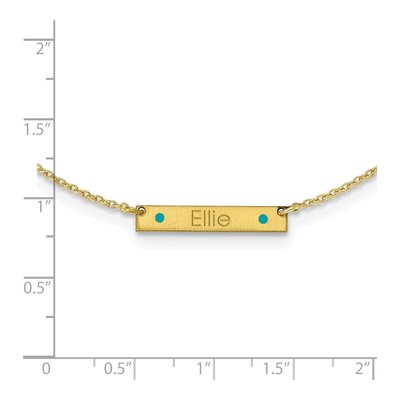10K Yellow Gold Personalized Station Necklace – view 2