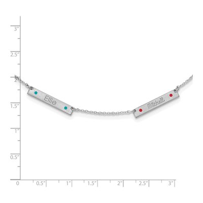 10K White Gold Personalized 2-Station Necklace – view 2