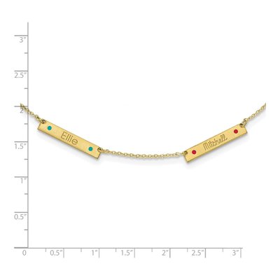 10K Yellow Gold 2-Station Personalized Necklace – view 2