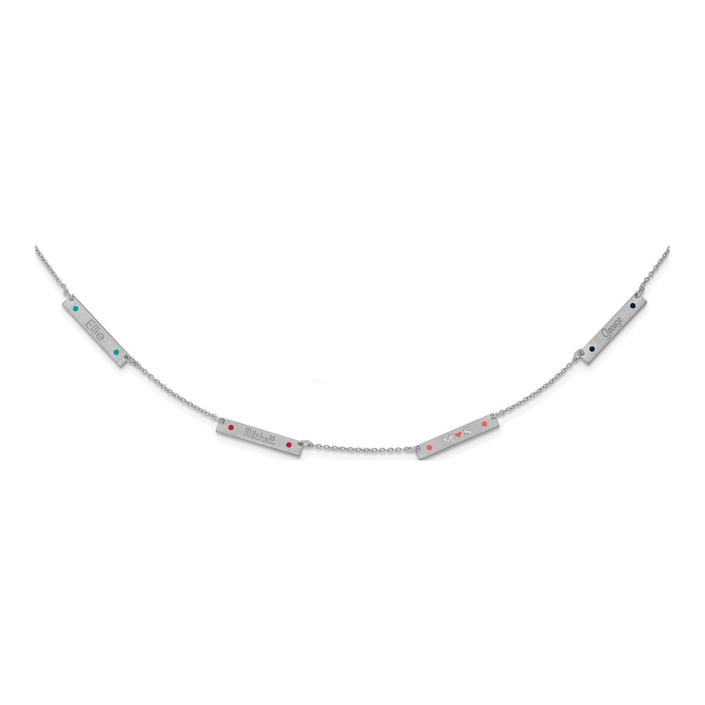 10K White Gold 4-Station Necklace