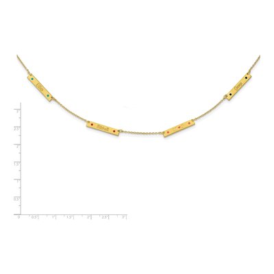 10K Yellow Gold 4-Station Epoxy Dots Necklace – view 2