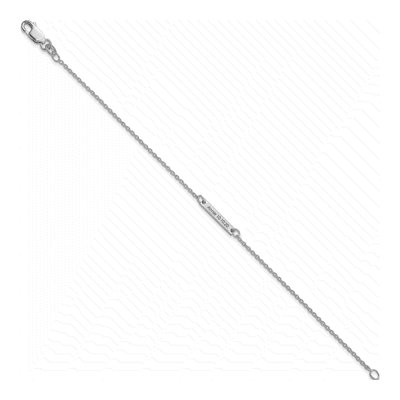 10K White Gold Personalized Bar Bracelet – view 2