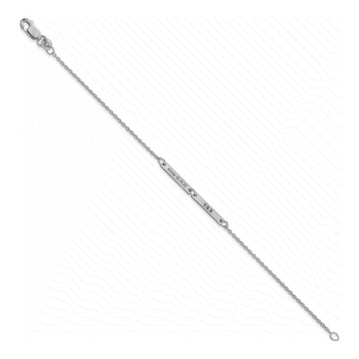 10K White Gold Personalized 2-Station Bracelet – view 2