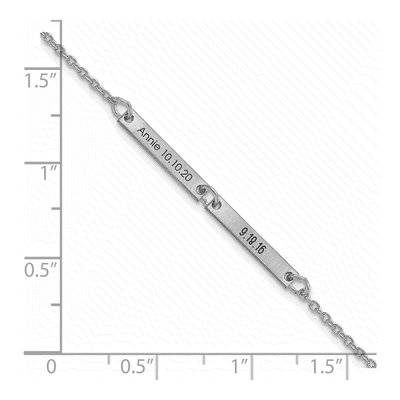 10K White Gold Personalized 2-Station Bracelet – view 3