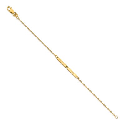 10K Yellow Gold Personalized 2-Station Bracelet – view 2