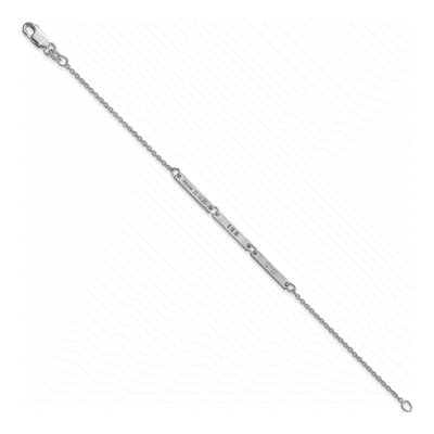 10K White Gold Personalized 3-Station Bracelet – view 2
