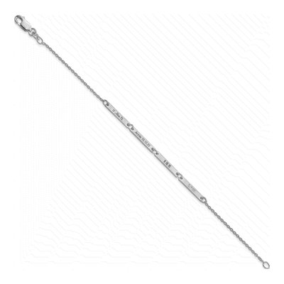 10K White Gold Personalized 4-Station Bracelet – view 2