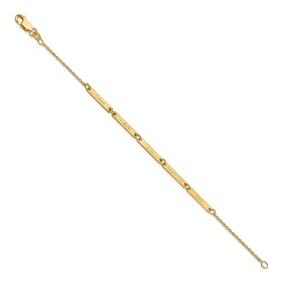 10K Yellow Gold Personalized 4-Station Bracelet – view 2