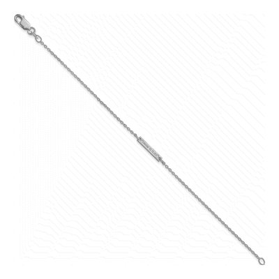 10K White Gold Diamond Station Bracelet – view 2