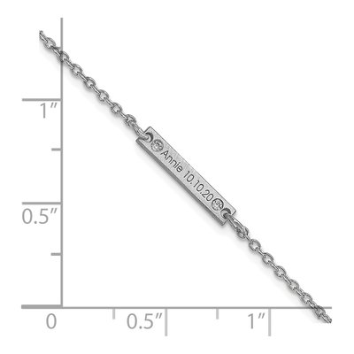 10K White Gold Diamond Station Bracelet – view 3