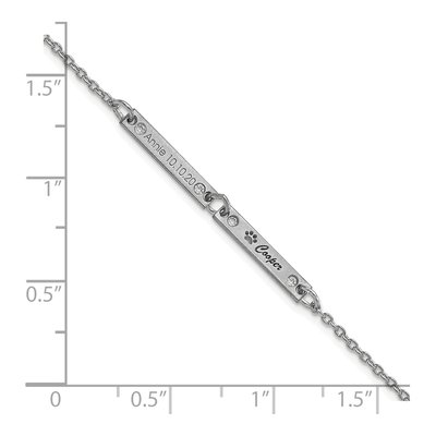 10K White Gold 1/20 ct tw Diamond Station Bracelet – view 3