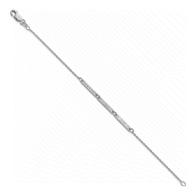 10K White Gold 0.09 ct tw Diamond 3-Station Bracelet – view 2