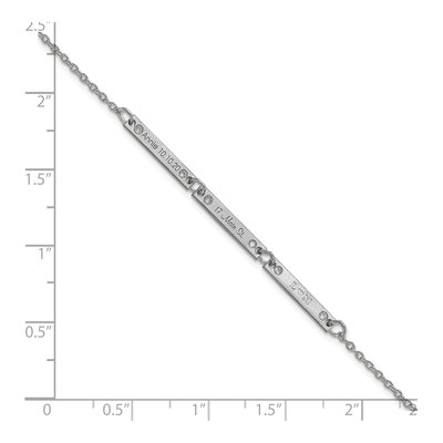 10K White Gold 0.09 ct tw Diamond 3-Station Bracelet – view 3
