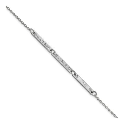 10K White Gold 0.09 ct tw Diamond 3-Station Bracelet