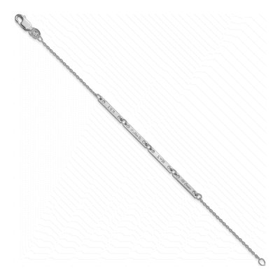 10K White Gold 1/8 ct tw Diamond 4-Station Bracelet – view 2