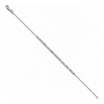 10K White Gold 1/7 ct tw Diamond 5-Station Bracelet – view 2
