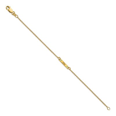 10K Yellow Gold Personalized Station Bracelet – view 2